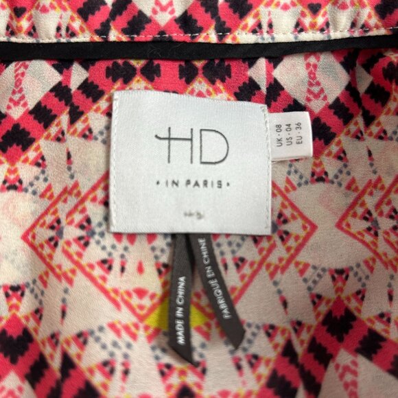 HD in Paris Anthropologie Womens Kaveri Blouse Size 4 Multicolor Boho Pintuck - Picture 3 of 8